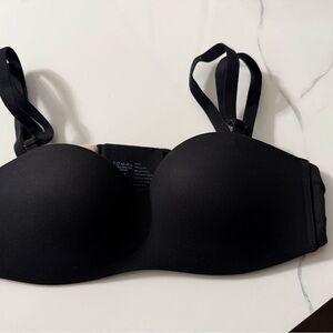 Black Strapless Bra